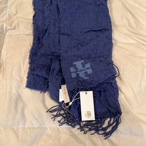 Tory Burch Blue Winter Scarf